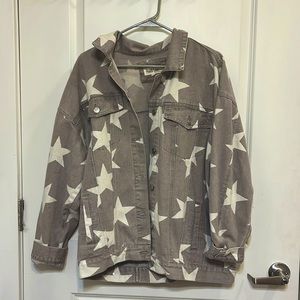 Gray Denim Star Jacket